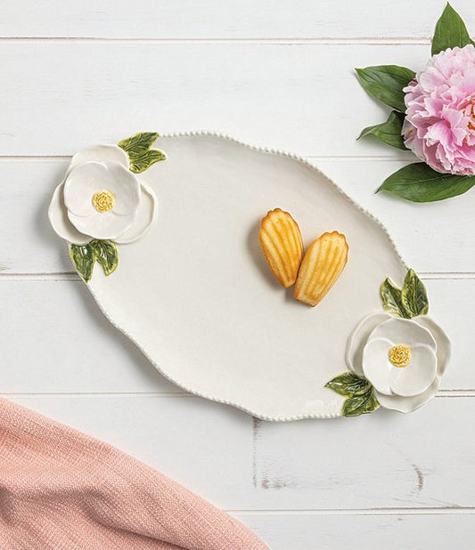Oval Flower Platter