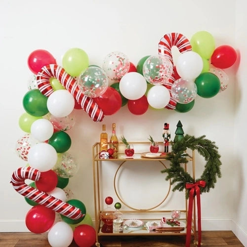 Candy Cane Christmas Balloon Garland