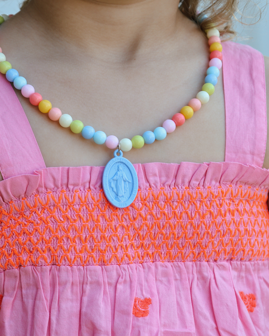 Miraculous Medal Plastic Children's Necklace