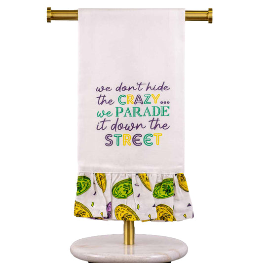 Parade Doubloons Ruffle Hand Towel