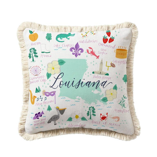 Louisiana Square Pillow
