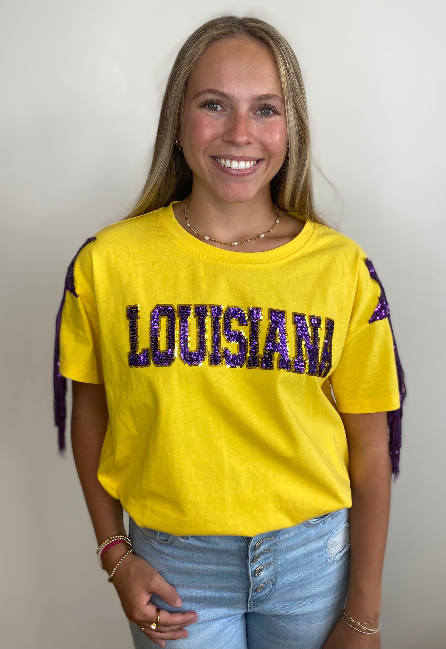 Louisiana Stars & Fringe Game Day Shirt