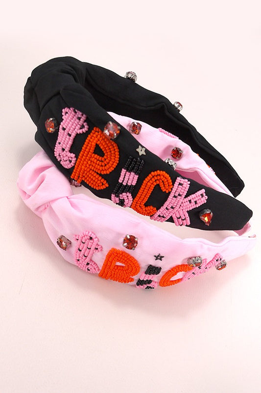 Halloween Trick or Treat Beaded Headband