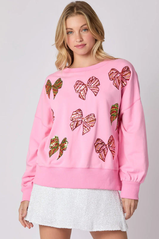 Christmas Bows Sweater - Large