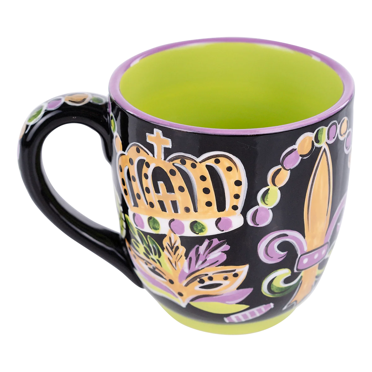 Crowns and Beads Mardi Gras Mug