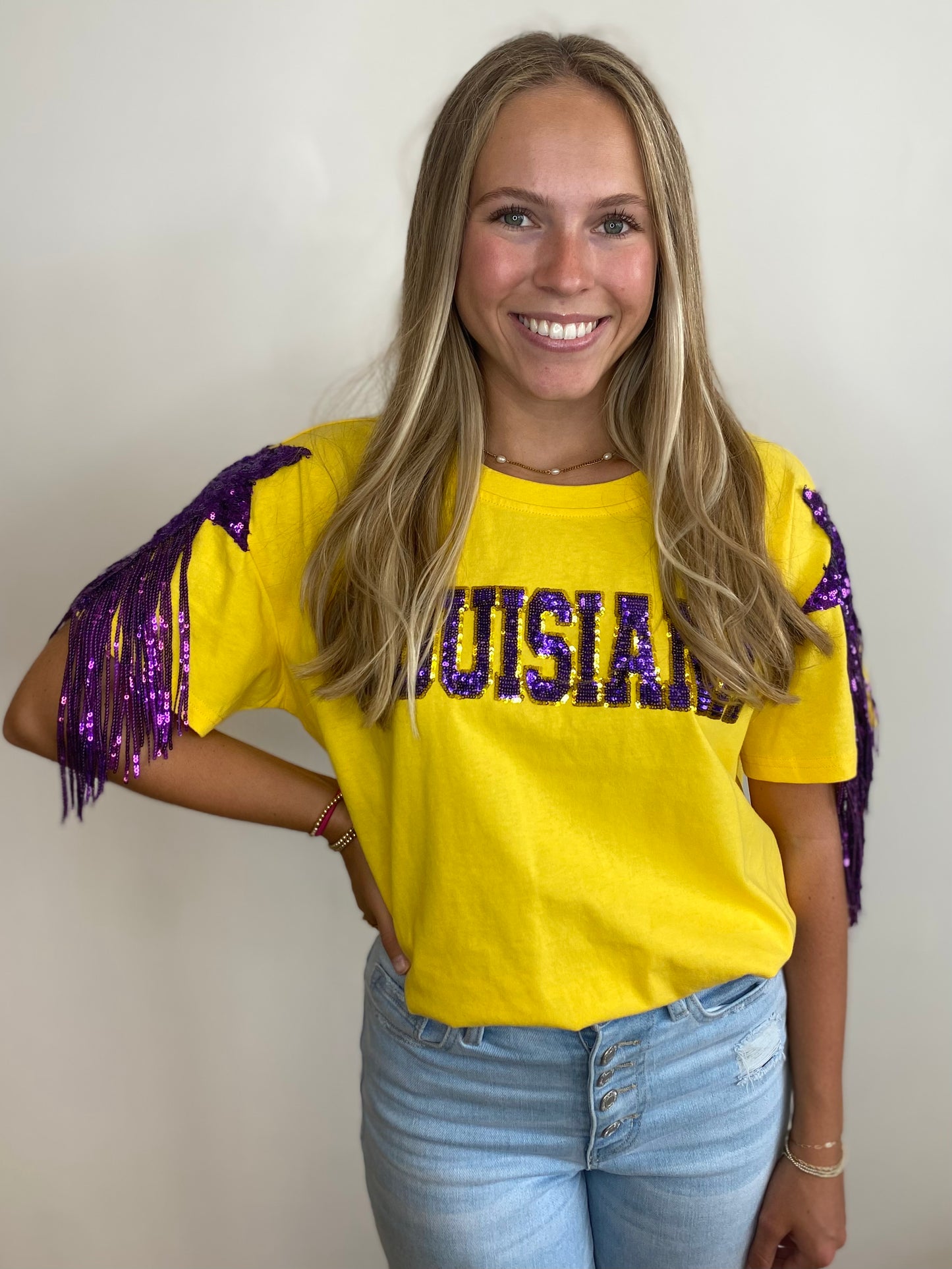 Louisiana Stars & Fringe Game Day Shirt