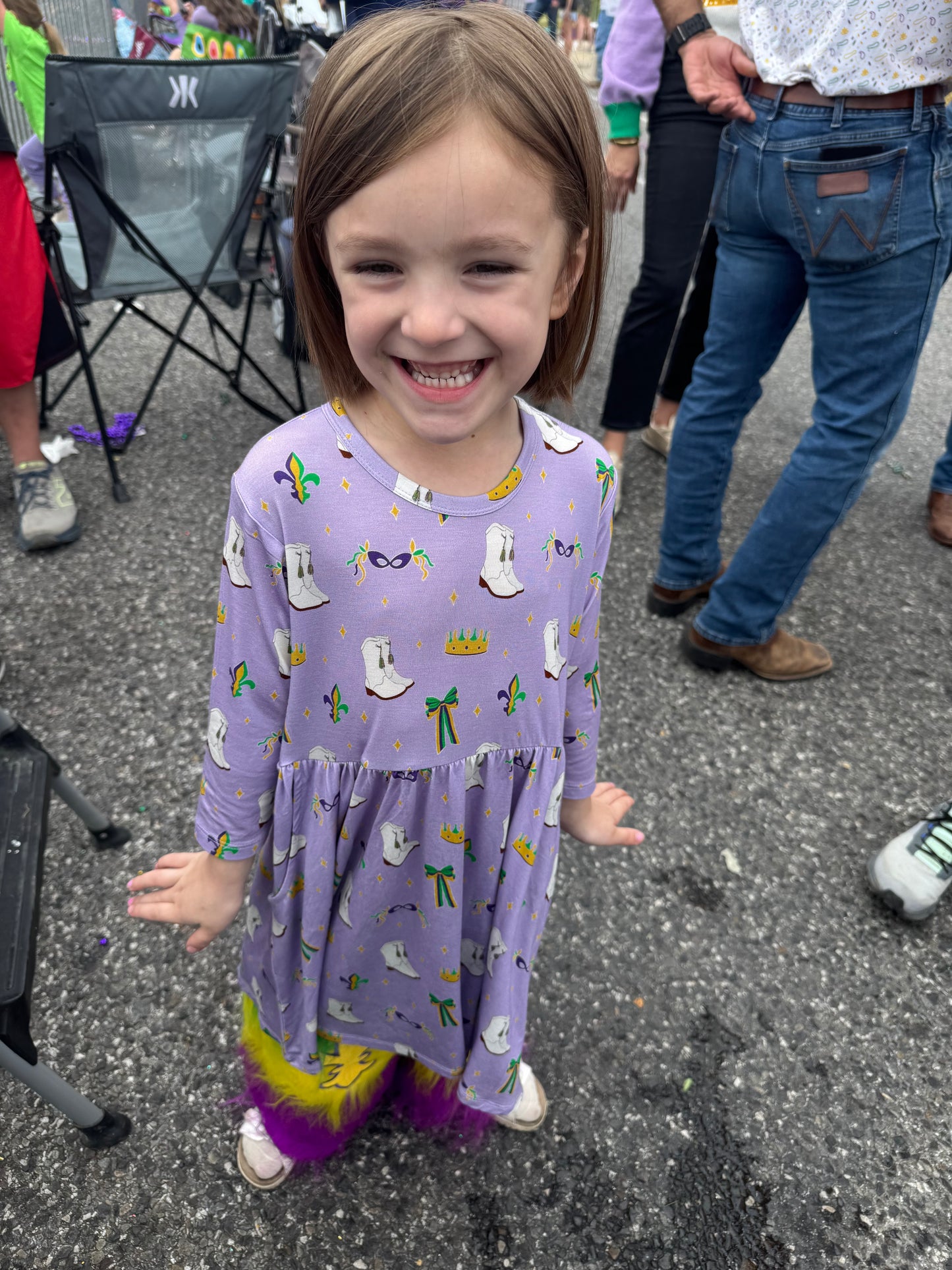 3/4 Dress - Mardi Gras Queen