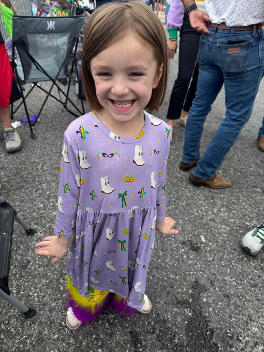 3/4 Dress - Mardi Gras Queen