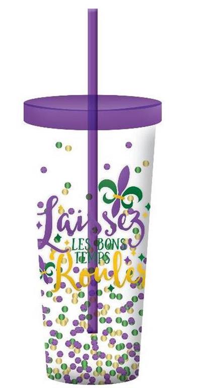 Mardi Gras Confetti Tumbler