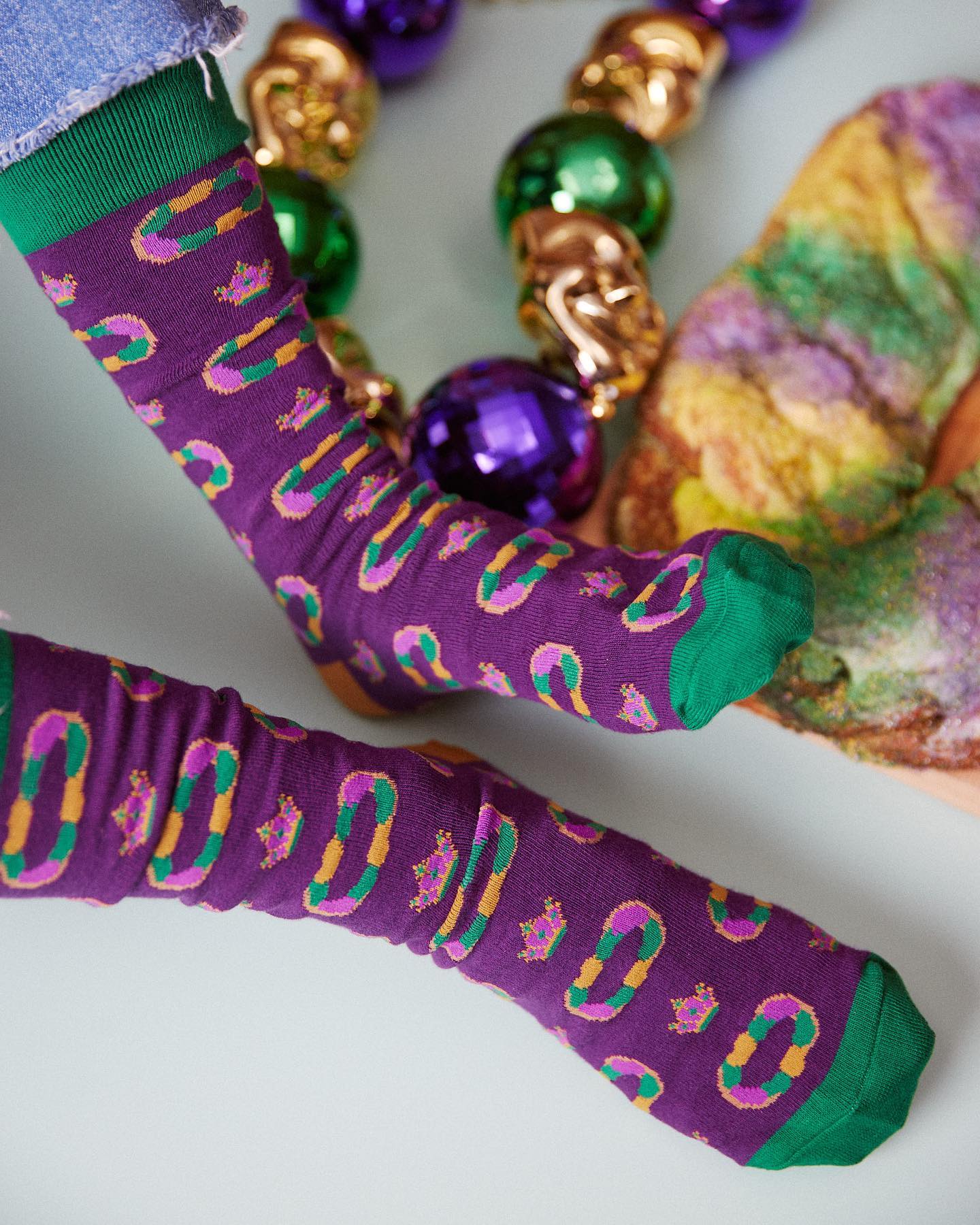 King Cake Socks