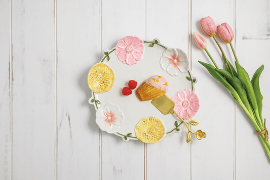 Floral Round Platter Set