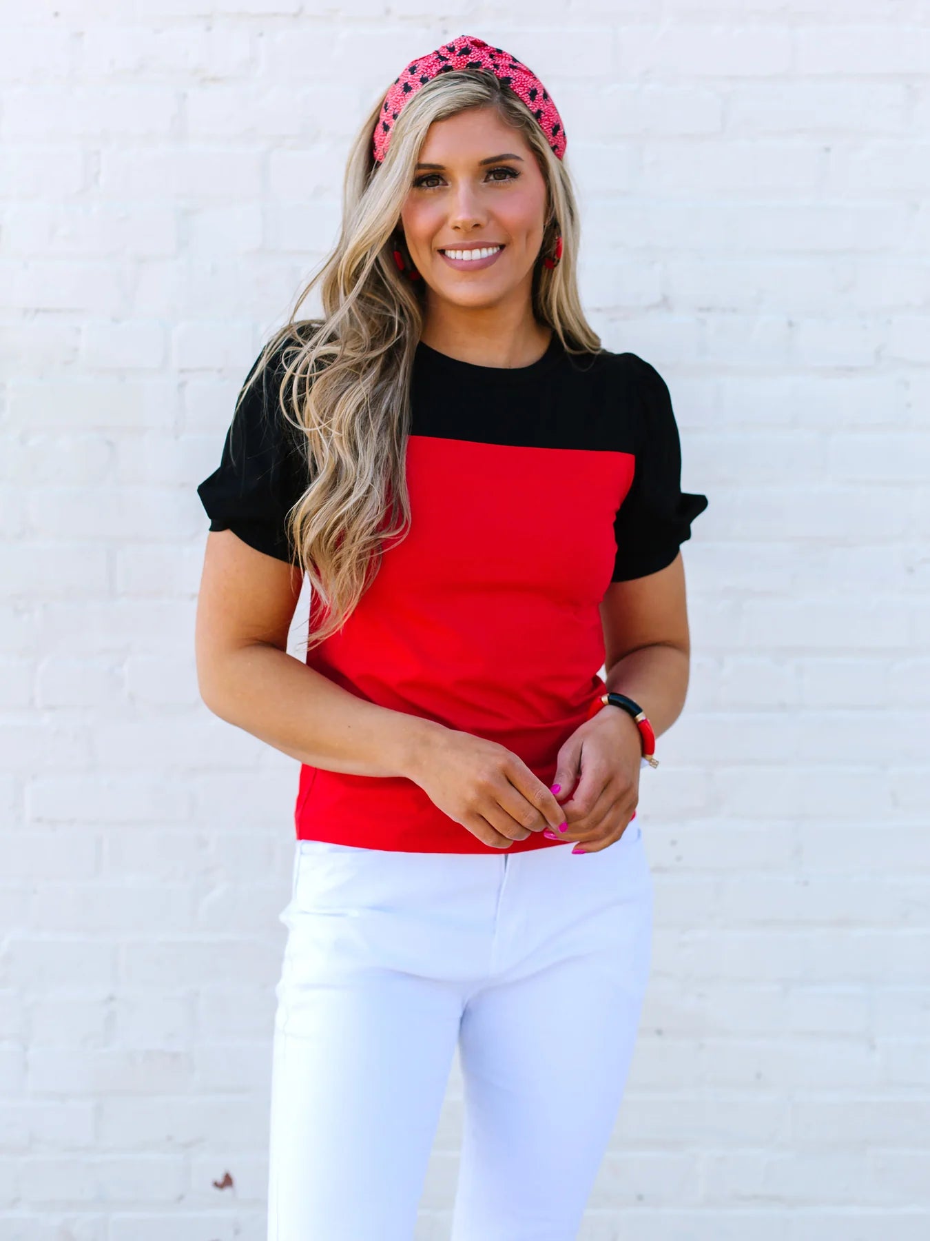 Red + Black Blakely Top