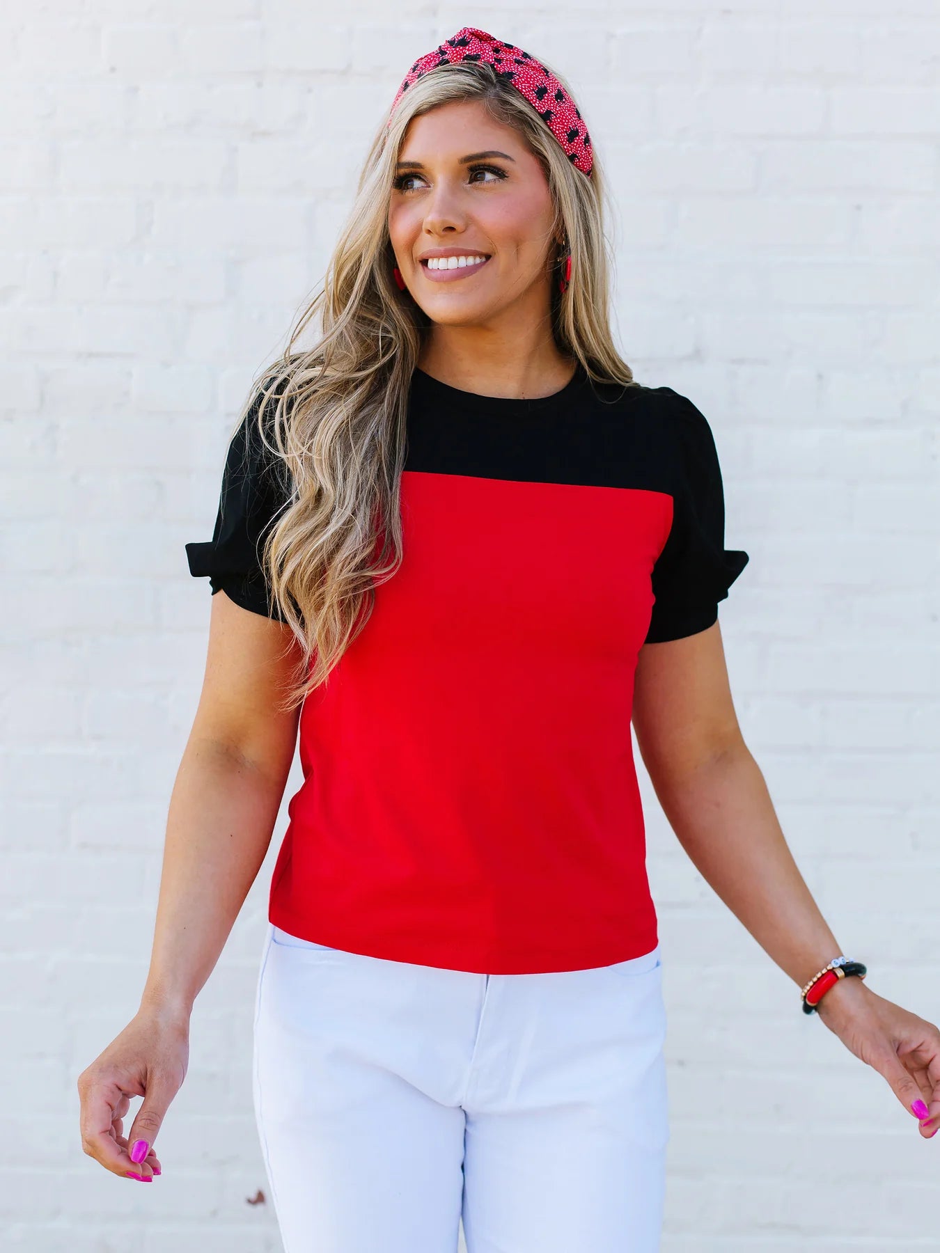 Red + Black Blakely Top