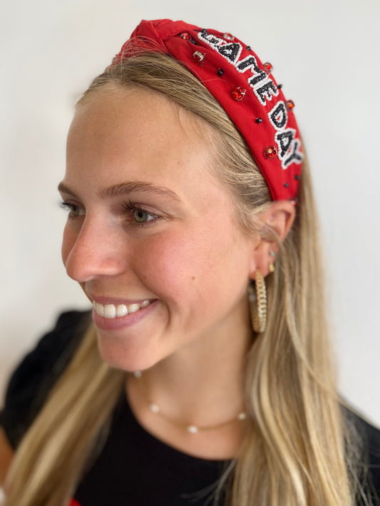 Red & Black Game Day Headband