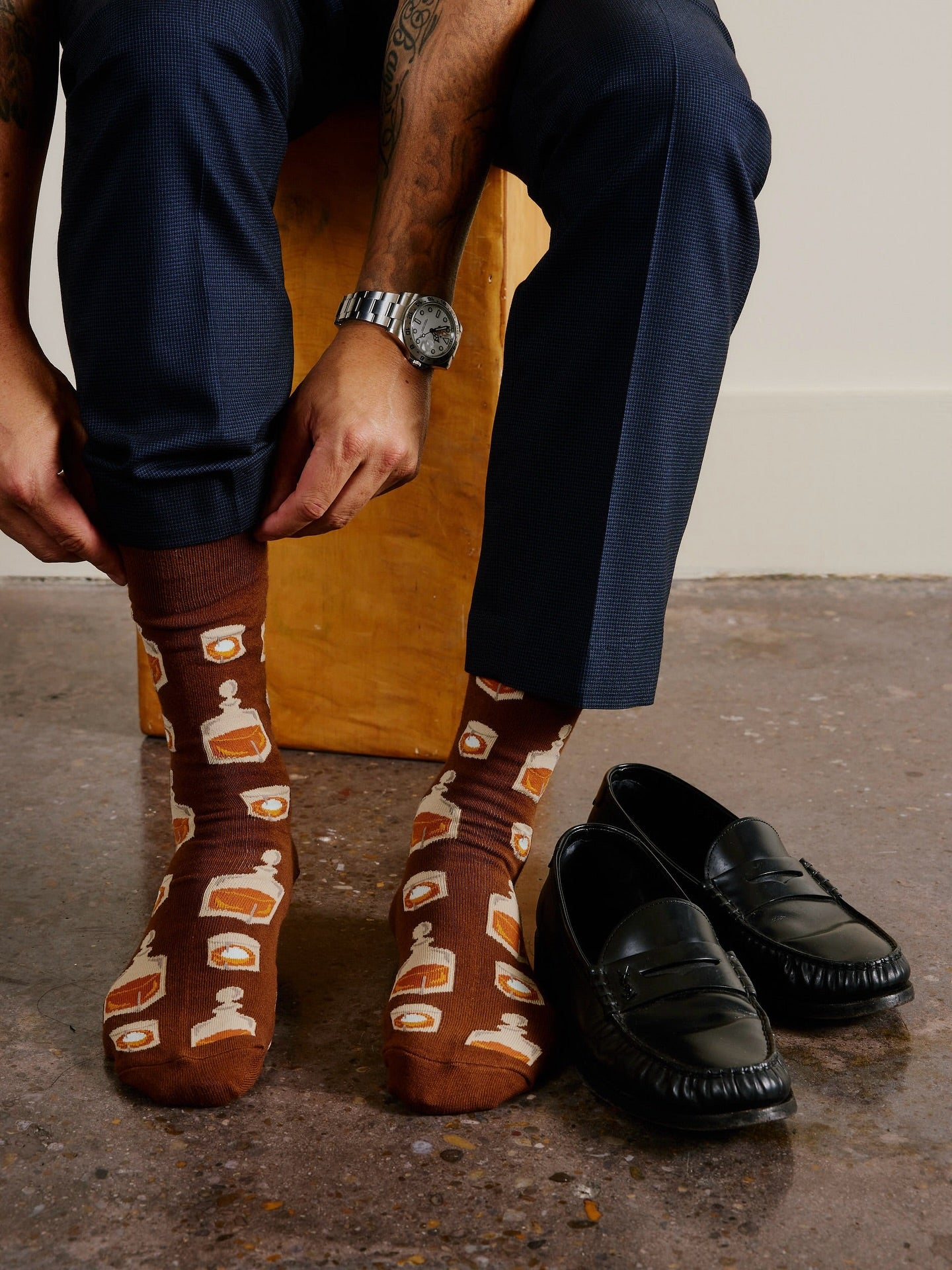 Decanter and Glass Socks