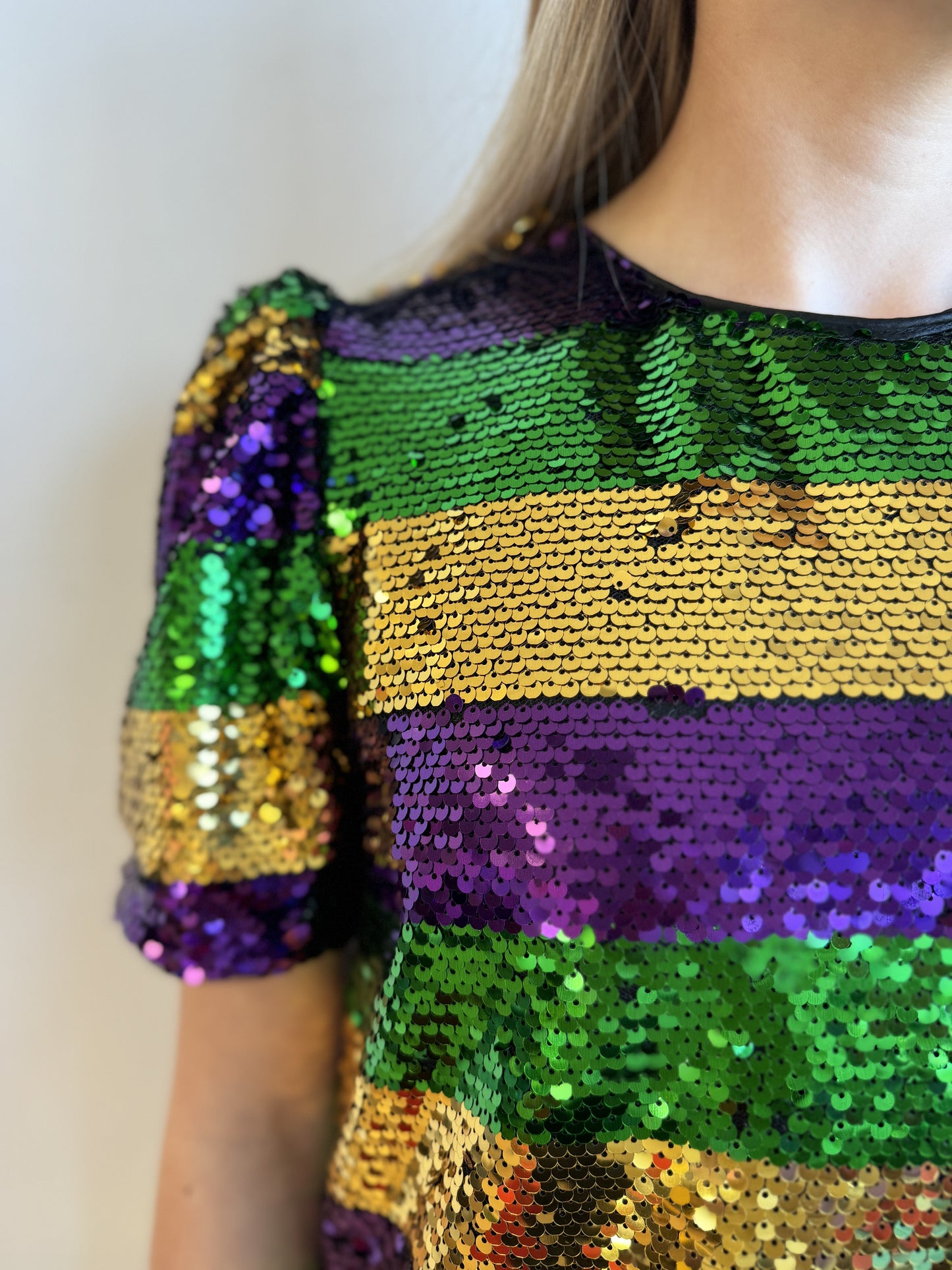 Adult Mardi Gras Sequin Dress