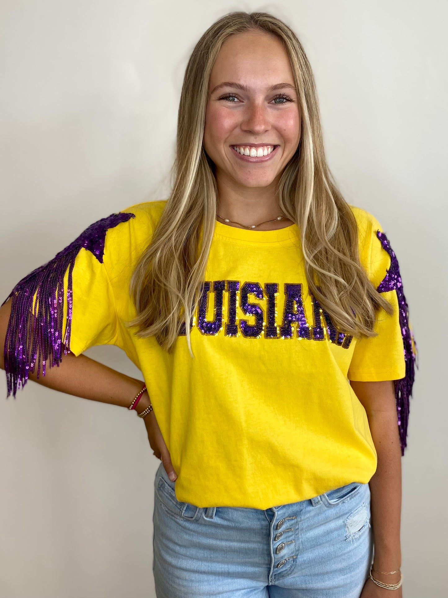 Louisiana Stars & Fringe Game Day Shirt