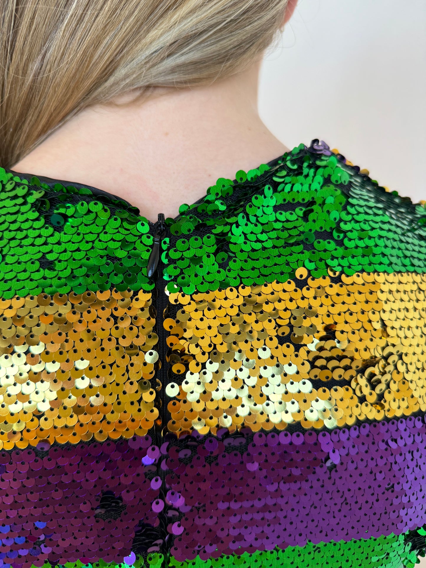 Adult Mardi Gras Sequin Dress