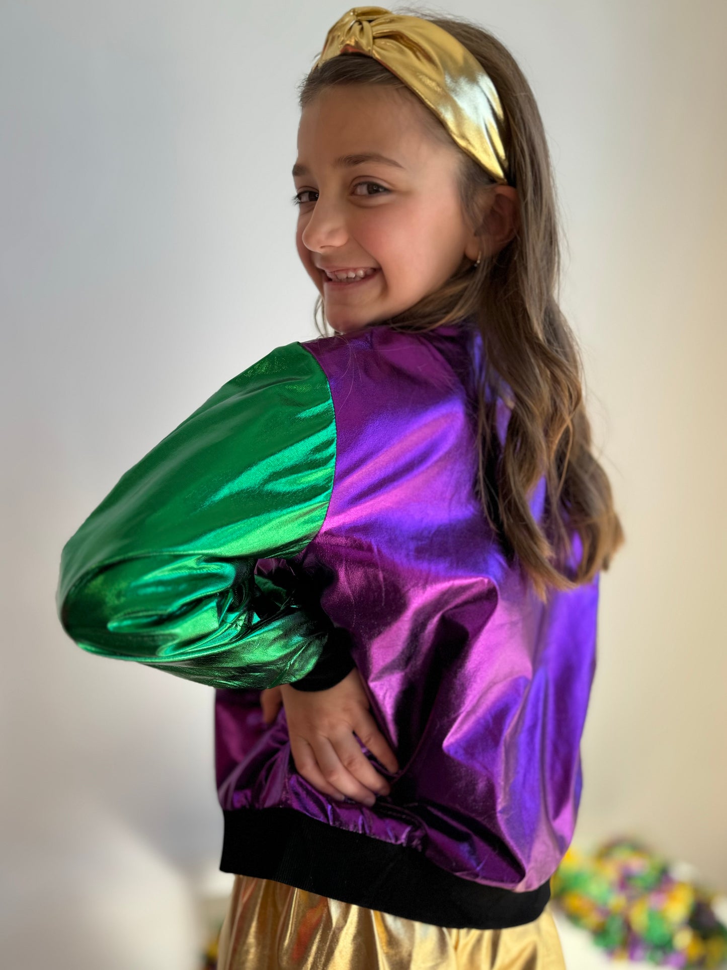 Mardi Gras Metallic Kids Jacket