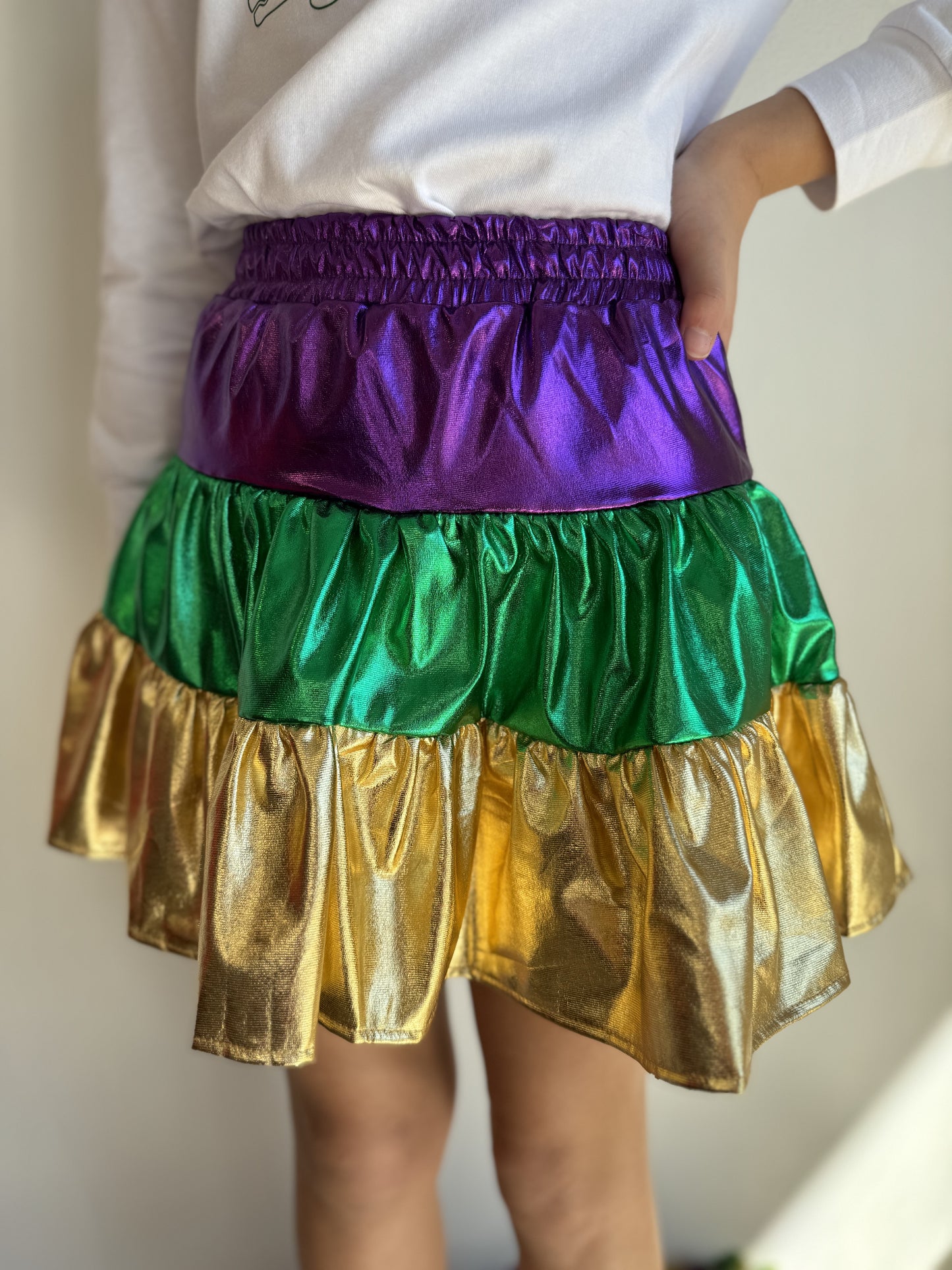 Mardi Gras Metallic Skort - Adults & Kids