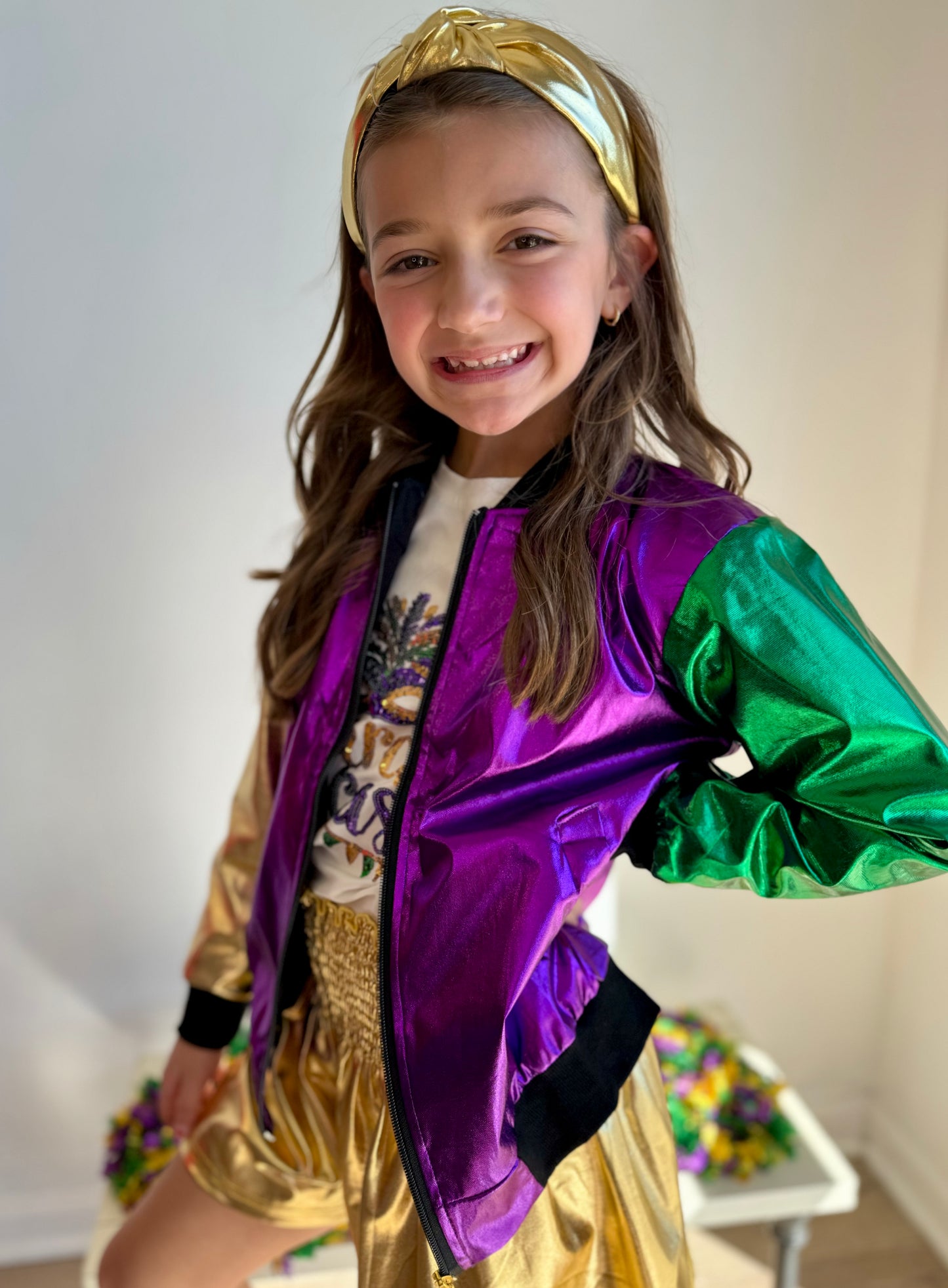 Mardi Gras Metallic Kids Jacket