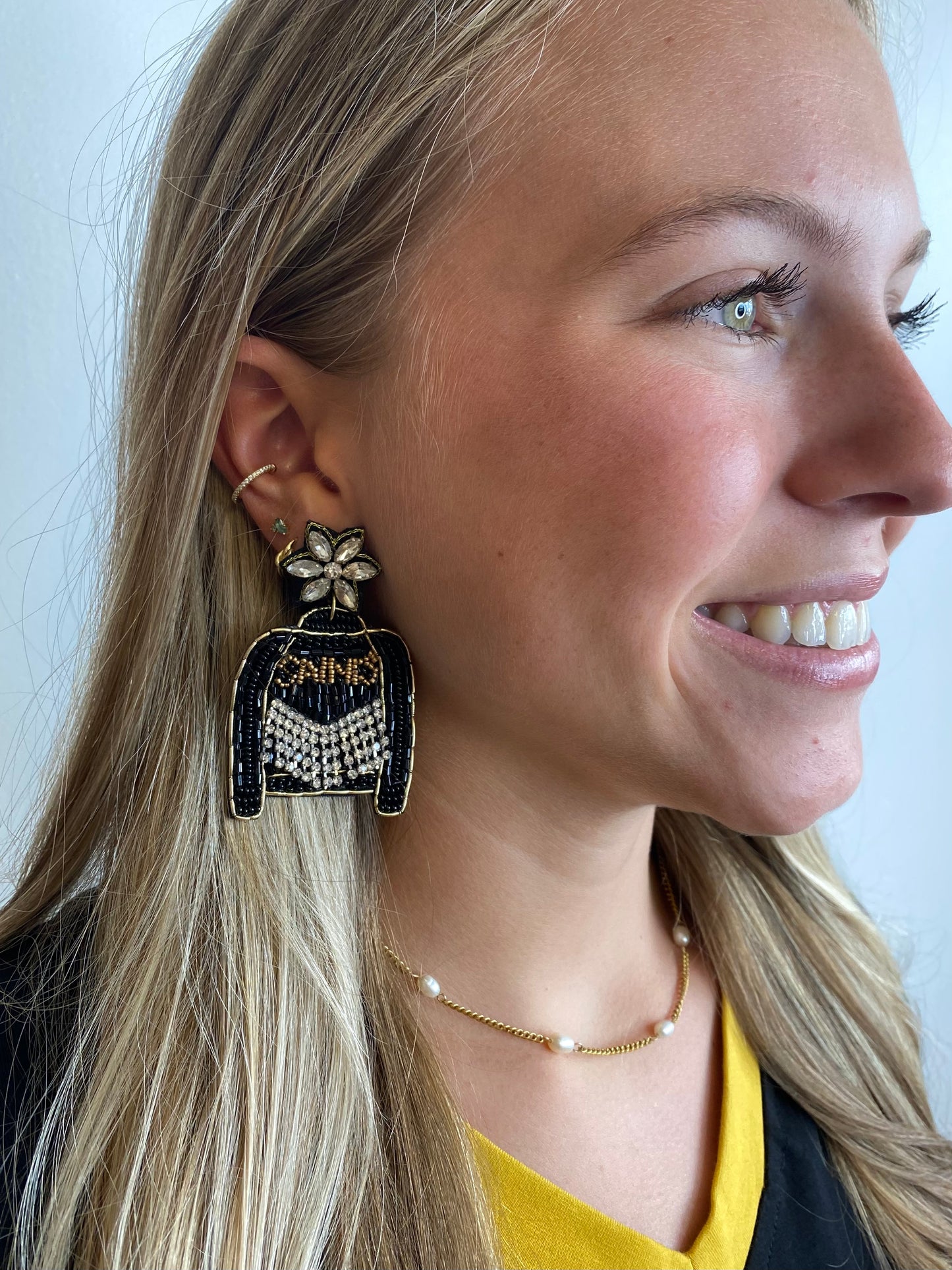 Saints Fringe Jacket Earrings