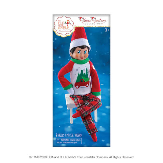 Elf On The Shelf Claus Couture Tree Farm PJs