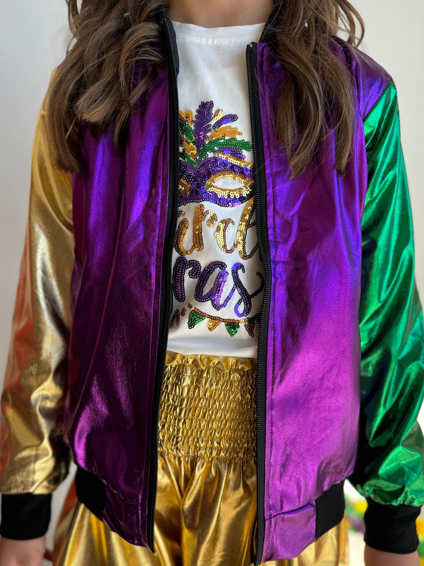 Mardi Gras Metallic Kids Jacket