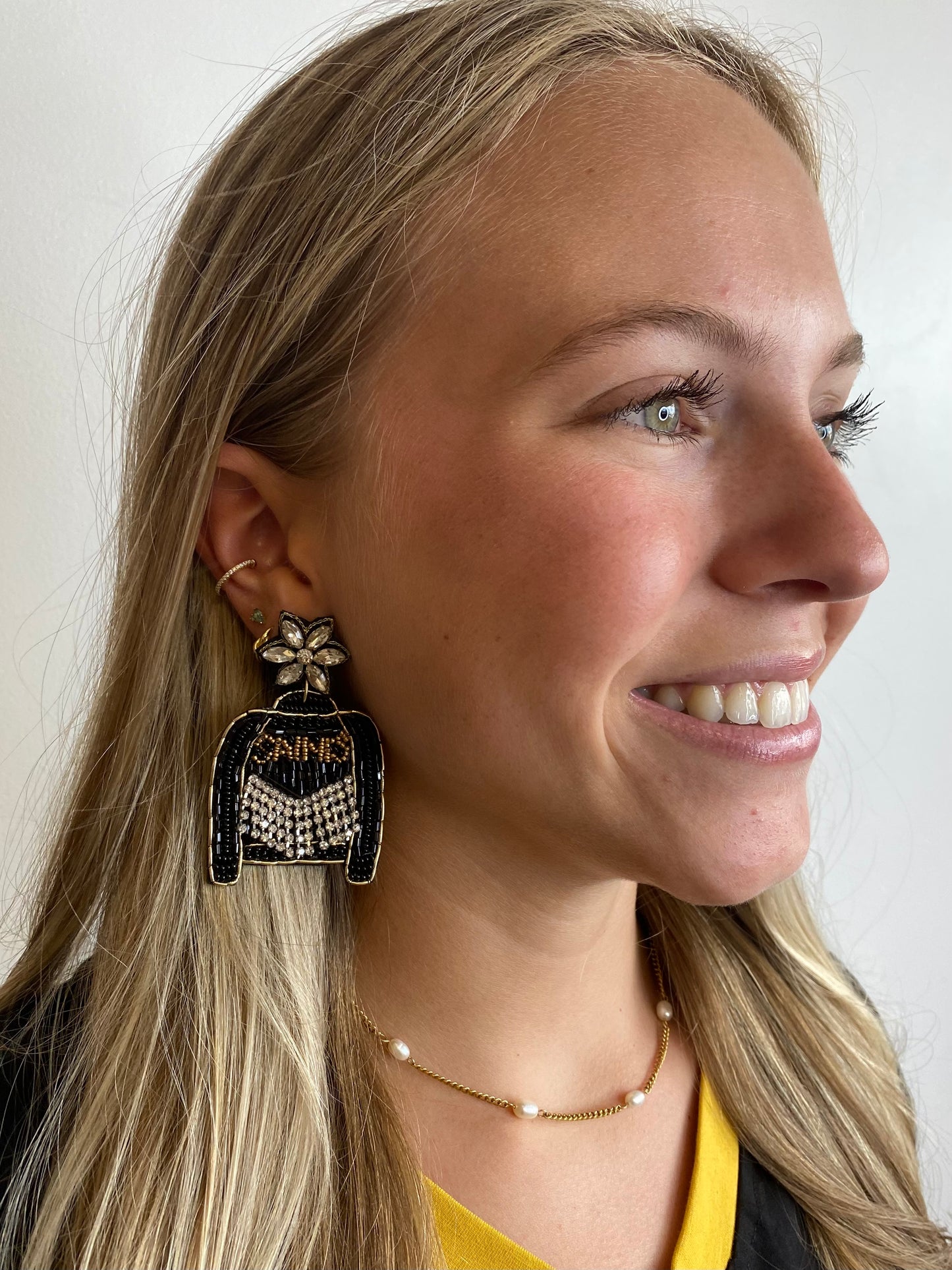 Saints Fringe Jacket Earrings