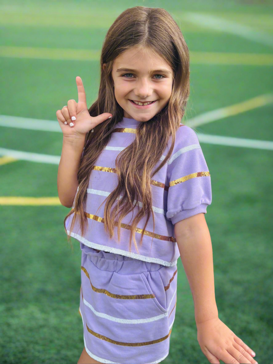 Youth Purple & Gold Set