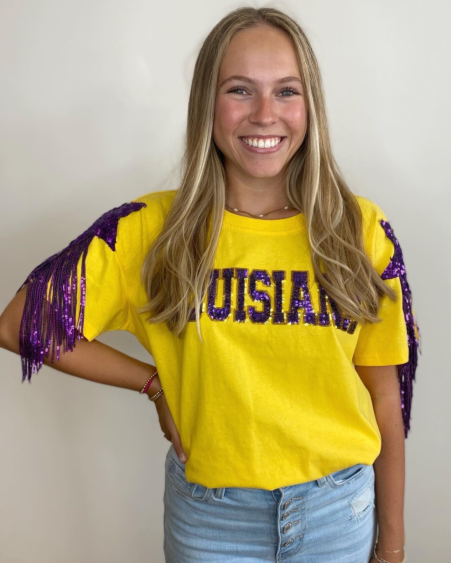 Louisiana Stars & Fringe Game Day Shirt