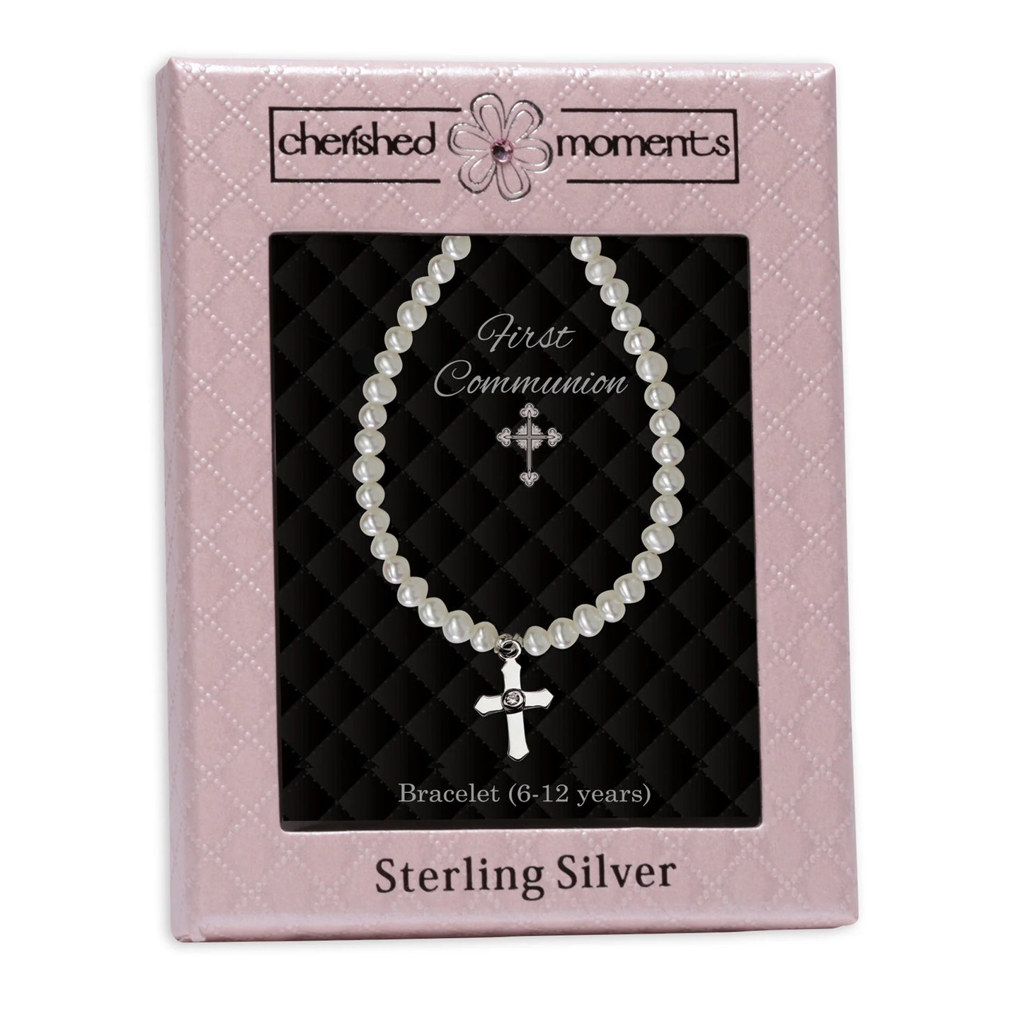 Sterling Silver First Communion Cross Bracelet
