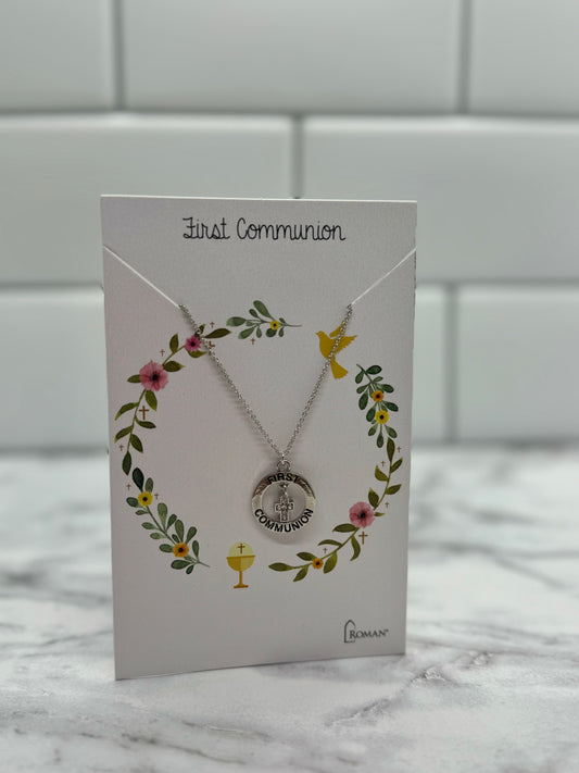 First Communion Carded Necklace