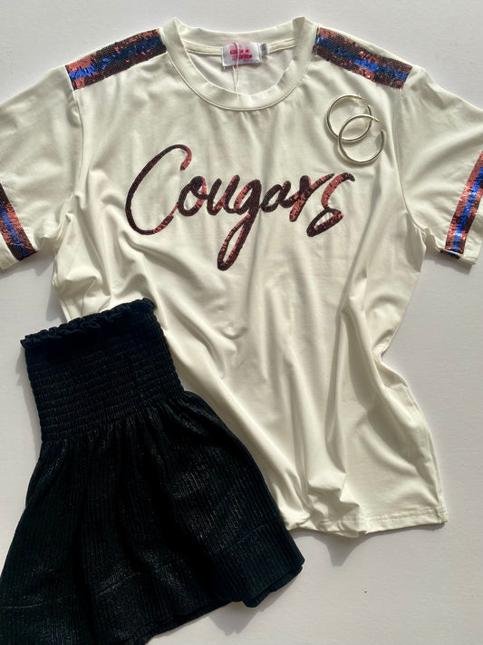 STM Cougars Sequin Top