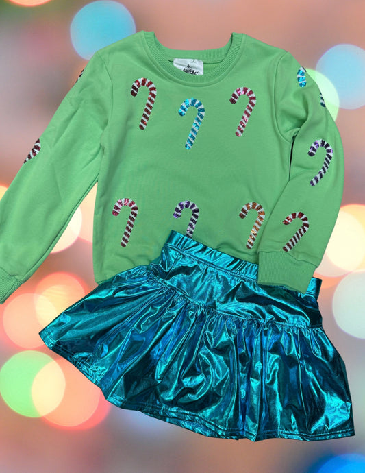 Green Candy Canes Sweatshirt