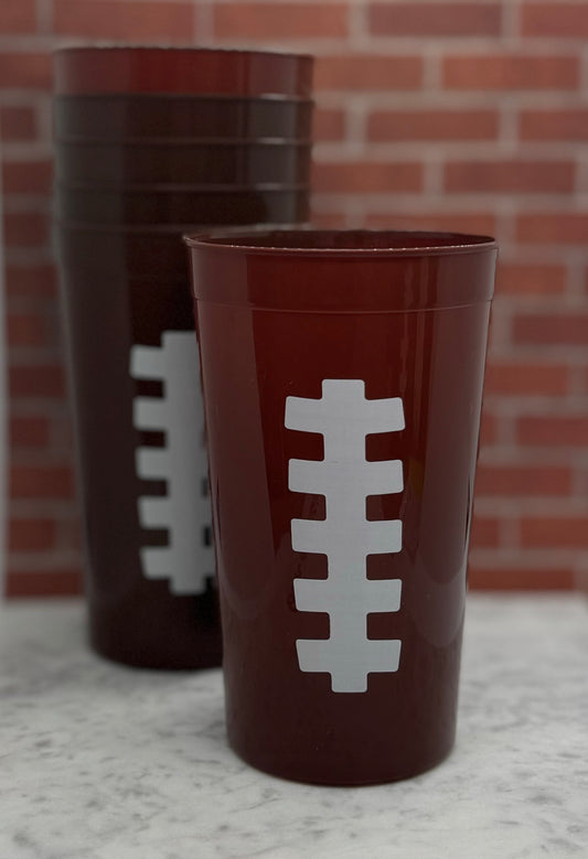 Set of 8 32 oz Stadium Cups - Football