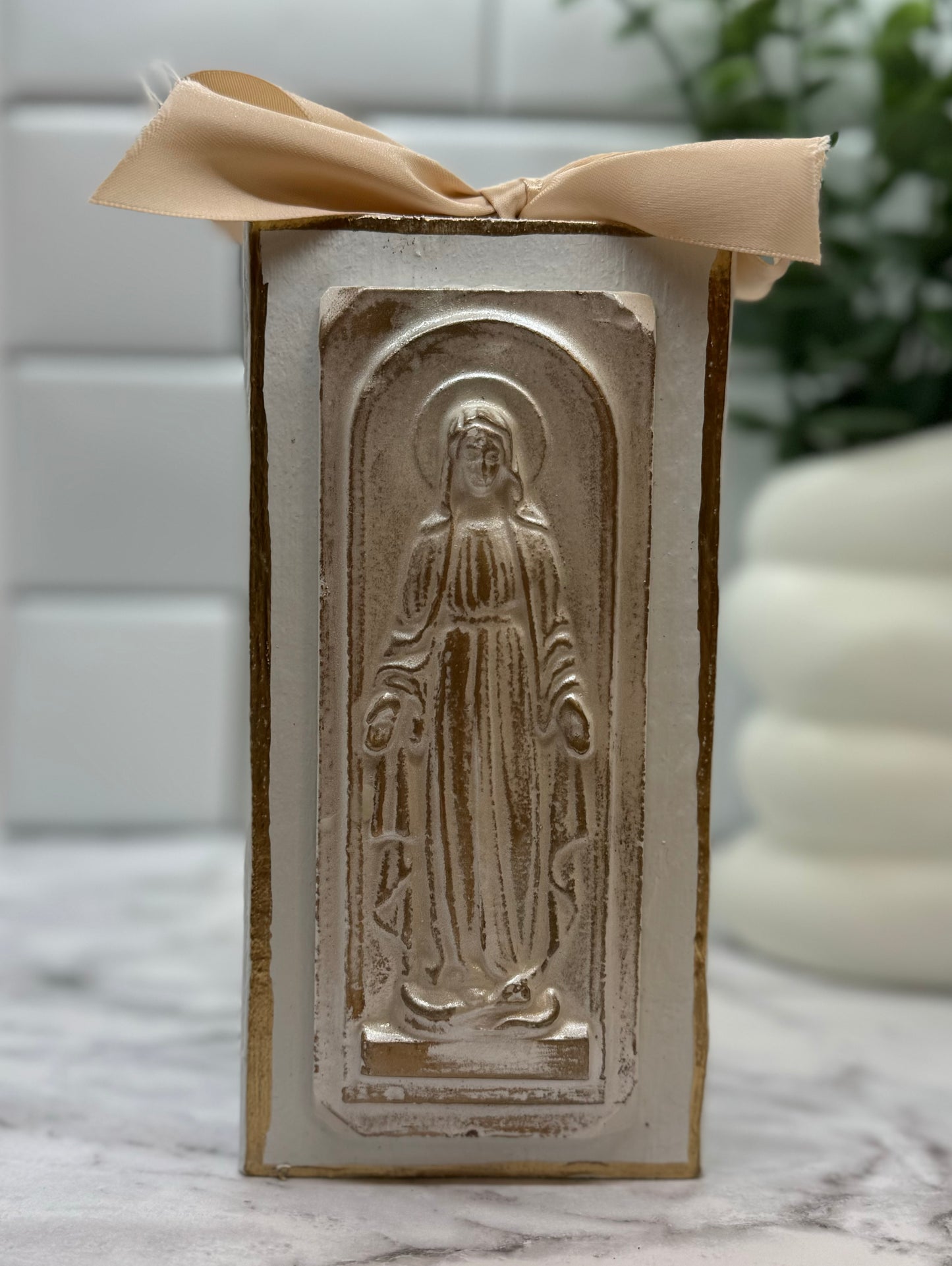 Mother Mary Wood Block