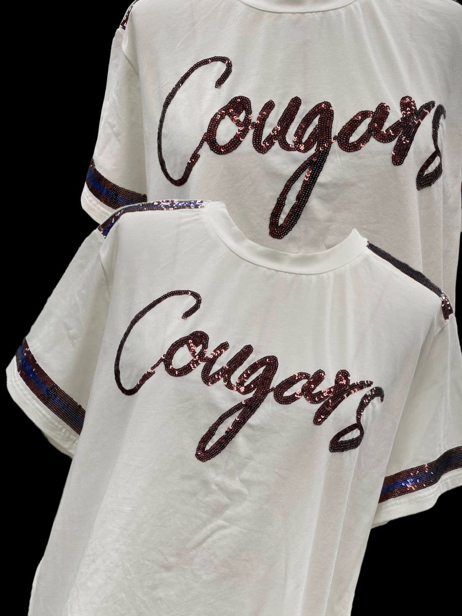 STM Cougars Sequin Top