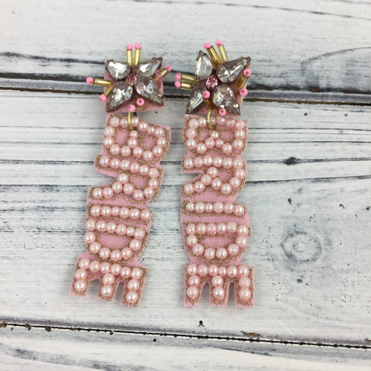 Pink Bride Earrings