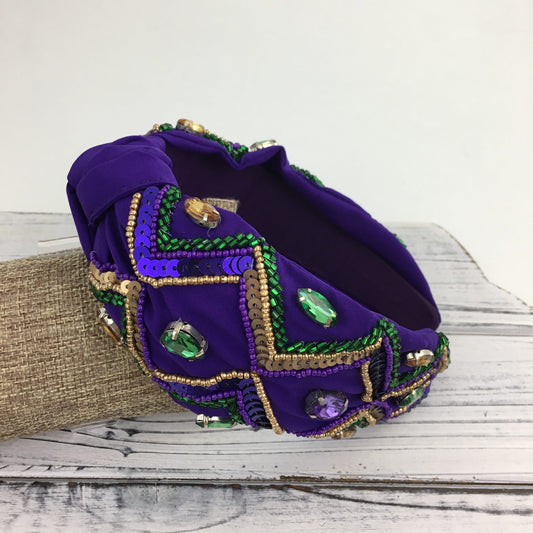 Mardi Gras Embellished Headband