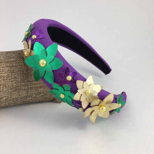 Mardi Gras Flower Headband