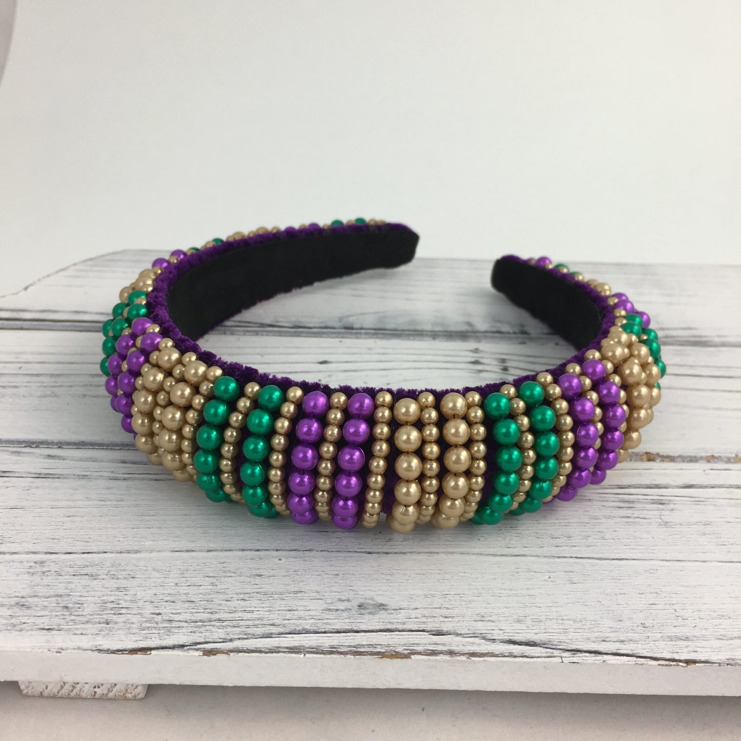 Mardi Gras Pearls Headband