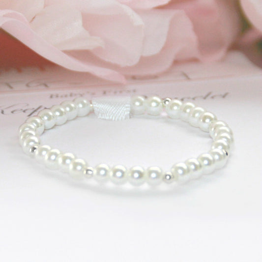 Pearls and Sterling Infant Bracelet