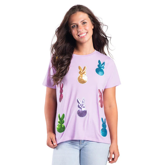 Peep This Light Purple Crew Neck T-Shirt