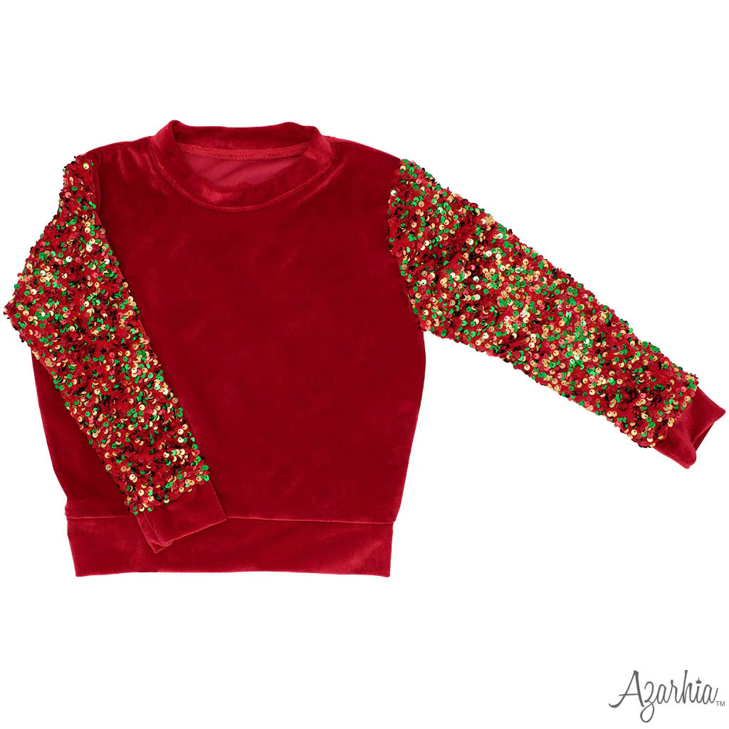 Sequin Velvet Christmas Sweatshirt