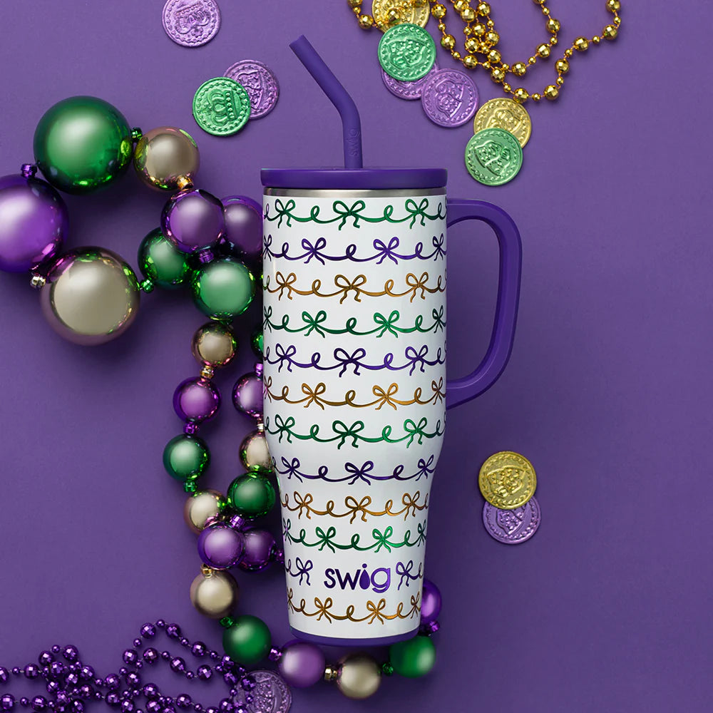 MARDI GRAS BOWS Mega Mug 40oz