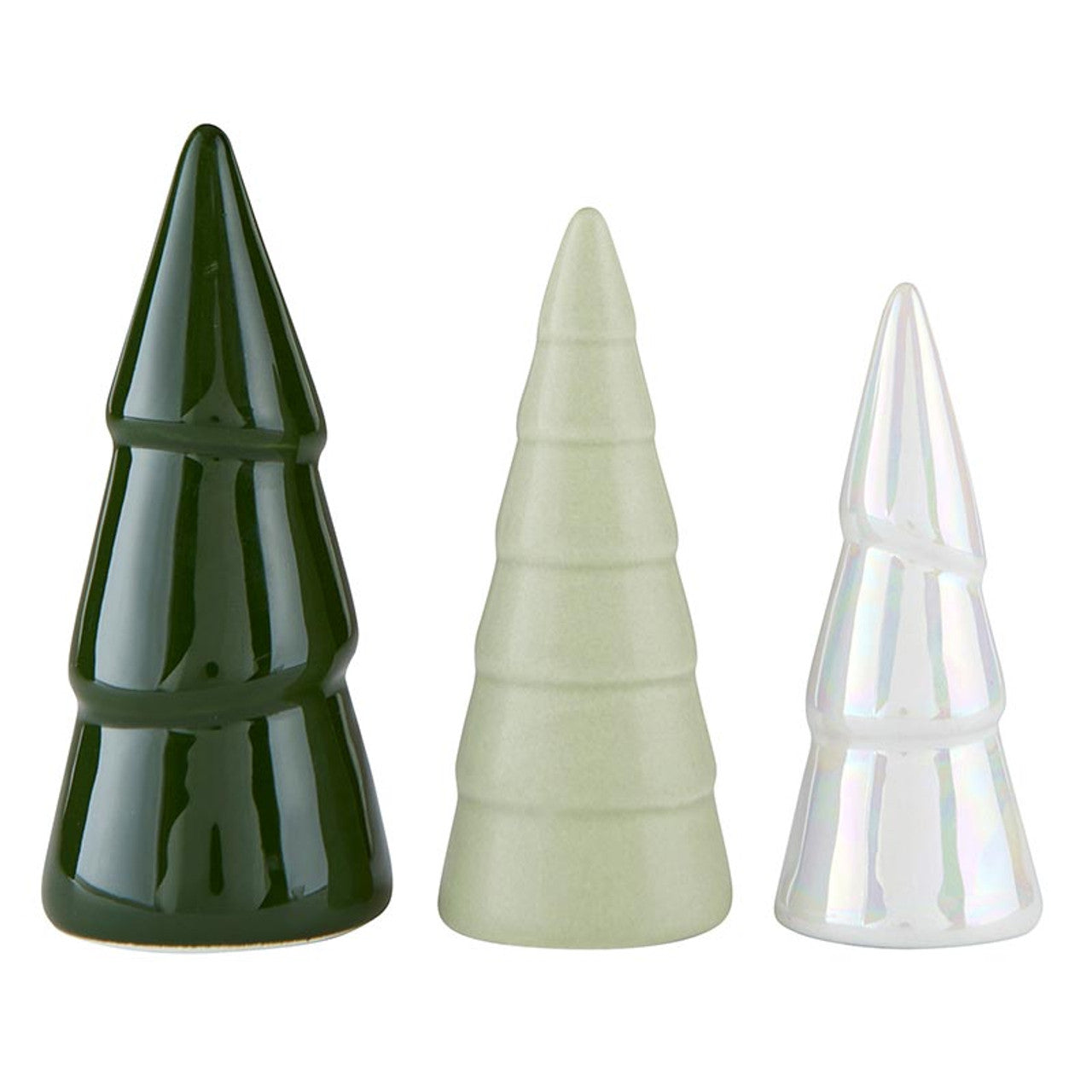 Holiday Ceramic Tree Set - Green - Set of 3