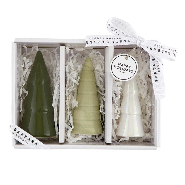 Holiday Ceramic Tree Set - Green - Set of 3