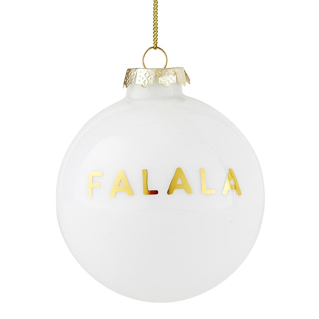 Glass Ornament Set - FaLaLa & Trees - Set of 2