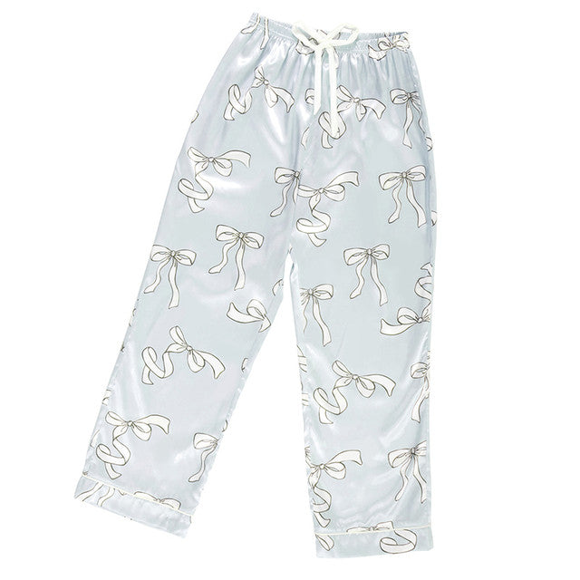 Blue Bow Long Sleeve PJ Set